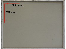 Régi ezüst színű képkeret 27 x 35 cm