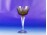 Régi csiszoltüveg pezsgős talpas pohár 6 db