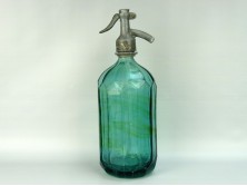 Régi zöld szódásüveg MISKOLCZ 1932