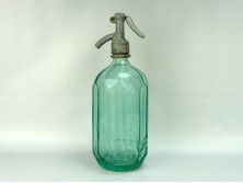Régi feliratos zöld szódásüveg KRÉMER 1947