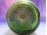 Régi nagyméretű zöld csatos üveg 34 cm