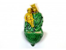 Mária gyermekével kerámia szenteltvíztartó