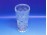 Régi vastagfalú csiszolt üveg váza 18 cm