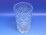 Régi vastagfalú csiszolt üveg váza 15 cm