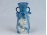 Régi kék porcelán váza 15 cm