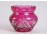 Régi rózsaszín csiszoltüveg váza