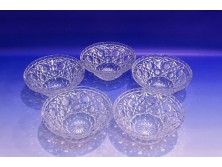 Öt darabos ólomkristály tányér készlet 