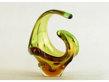 Fújtüveg BOHEMIA művészi üveg dísztárgy 19cm