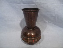 Iparművészeti vörösréz váza 20 cm