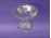 Régi aranyozott üveg gyertyatartó 16 cm