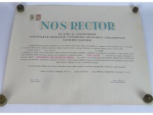 Régi diploma 1960 NOS RECTOR