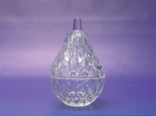 Körte alakú üveg ékszertartó 10.5 cm
