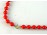 Régi piros női nyaklánc gyöngysor 60 cm