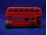 Régi lendkerekes angol emeletes piros busz