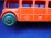 Régi lendkerekes angol emeletes piros busz
