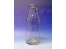 Régi feliratos tejes üveg palack 21 cm