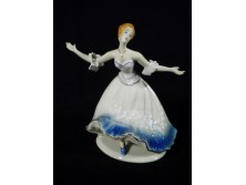 Porcelán balerina táncoló hölgy