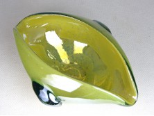 Fújtüveg BOHEMIA művészi üveg hamutál 18 cm