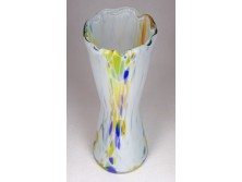 Régi muránói művészi üveg váza 24.5 cm