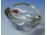 Jelzett fújtüveg művészi üveg hamutál 10 cm