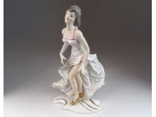 Jelzett porcelán táncos művésznő 20 cm