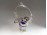 Régi muránói jellegű üveg kosár 18 cm