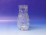 Régi vastag falú csiszolt üveg váza 19.5 cm