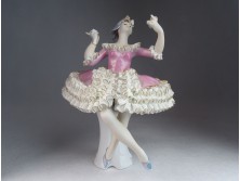 Jelzett tüll szoknyás porcelán balerina 27cm