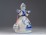 Holland porcelán vízhordó lány figura 12 cm