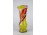 Régi művészi színezett üveg váza 23.5 cm
