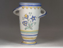Régi jelzett Gorka kerámia váza 18.5 cm