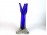 Régi művészi fújt üveg váza liliomváza 27 cm