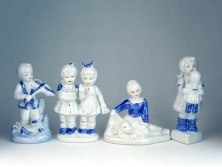 Négy darabos kék-fehér porcelán csomag
