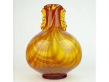 Fújtüveg BOHEMIA művészi üveg váza 25.5 cm