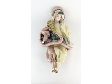 Velencei karneváli porcelánfejű baba 45 cm