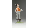 Régi porcelán DRASCHE favágó figura