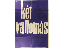 Régi magyar moziplakát - Két vallomás - 1957  Törőcsik Mari Őze lajos stb.. 83.5 x 59.5 cm