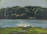 Jelzett olaj farost festmény - Folyópart 48 x 37 cm