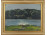 Jelzett olaj farost festmény - Folyópart 48 x 37 cm
