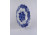 Régi barokkos, kék-fehér, virágmintás, kerek Wallendorf porcelán tál 27.7 cm
