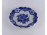 Régi barokkos, kék-fehér, virágmintás, kerek Wallendorf porcelán tál 27.7 cm