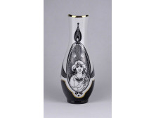 Hollóházi Jurcsák László porcelán váza 18 cm