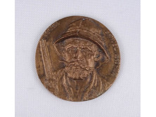 Teleki Sámuel bronz plakett 10.5 cm