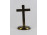 Régi talpas art deco réz feszület 14 cm