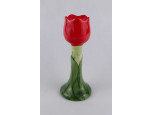 Tulipánt formáló kerámia gyertyatartó 17 cm