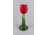 Tulipánt formáló kerámia gyertyatartó 17 cm