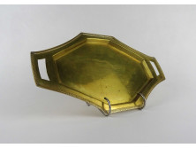 Régi art deco réz szervírozó tálca