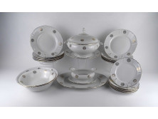 Régi 6 személyes KAHLA porcelán étkészlet és süteményes készlet 24 darab