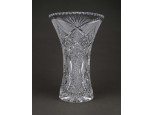 Régi csiszolt kristály váza 20.5 cm