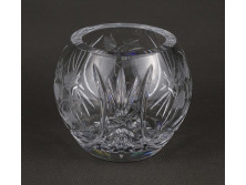 Csiszolt kristály gömbváza 11 cm